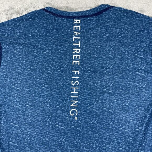 Realtree Fishing Shirt Men’s 2XL Blue Long Sleeve Reversible Performance UPF 30 - Picture 9 of 14